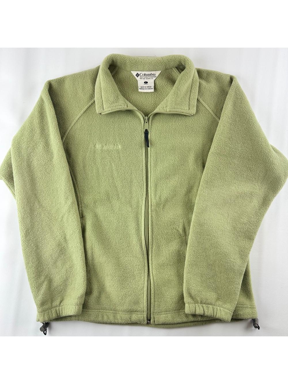 Columbia Women’s Light green Fleece Full Zip Size L